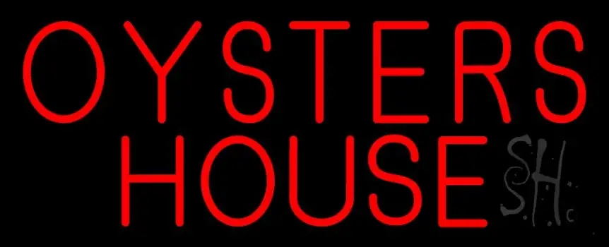 Oyster House Block Neon Sign
