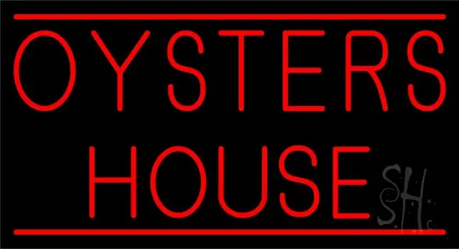Red Oyster House Neon Sign