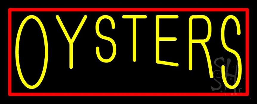Red Oysters Block 1 Neon Sign