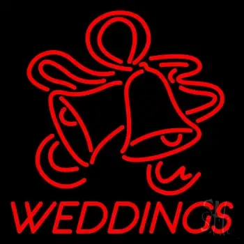 Red Weddings Bell Neon Sign