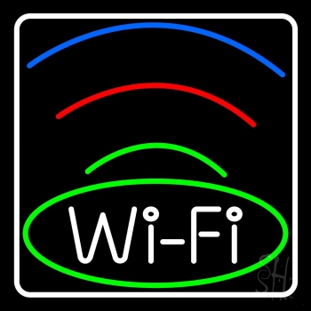 Wifi Free Block With Phone Number 2 Neon Sign