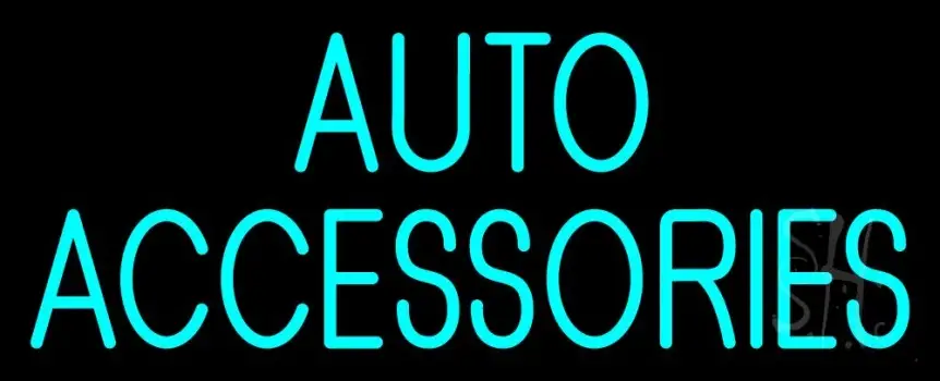 Auto Accessories Block Neon Sign