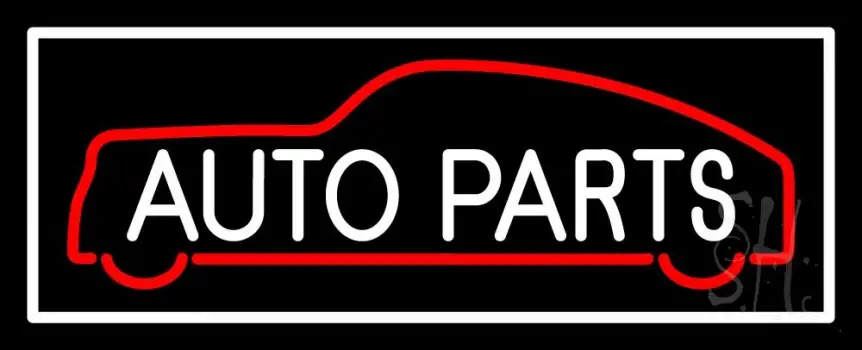 Auto Parts Block 1 Neon Sign