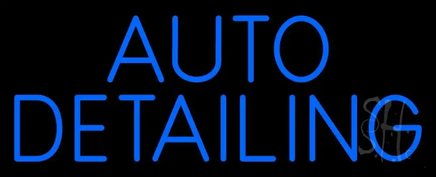 Auto Detailing Blue Neon Sign