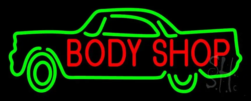 Body Shop Car Logo Neon Sign