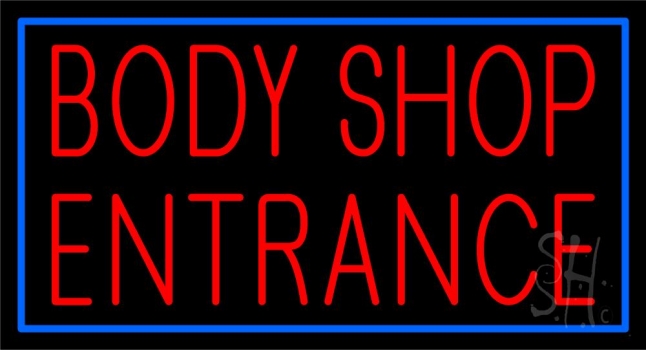 Body Shop Entrance 2 Neon Sign