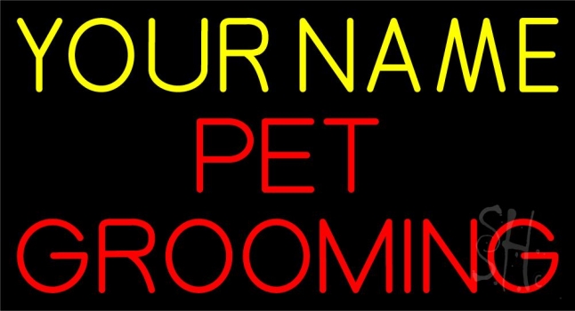 Custom Pet Grooming Block Neon Sign