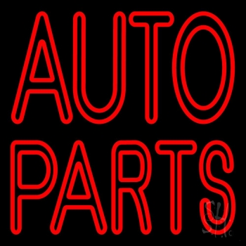 Double Stroke Auto Parts Neon Sign