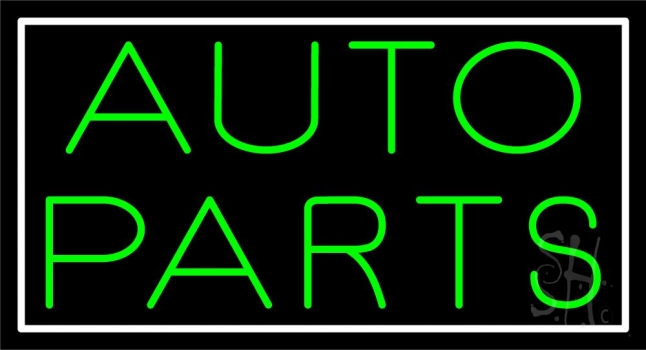 Green Auto Parts Neon Sign