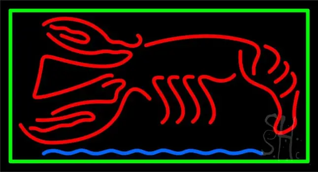 Lobster Blue Line 1 Neon Sign