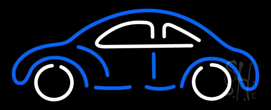 Blue And White Car Logo Neon Sign