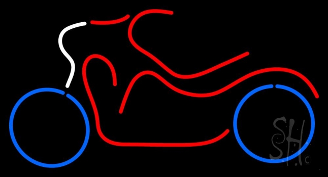 Bike Logo In Red Neon Sign