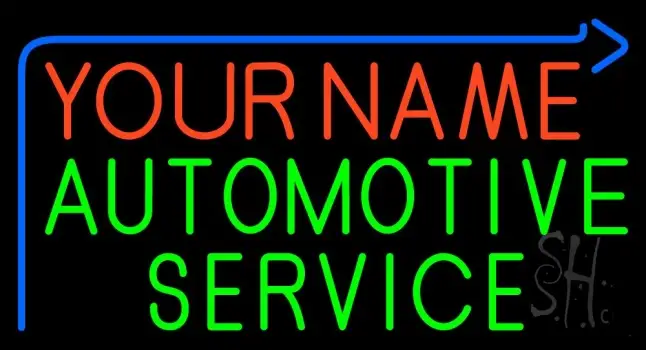 Custom Automotive Service 2 Neon Sign