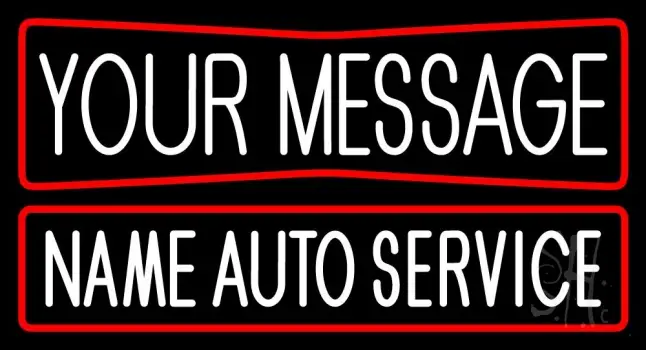 Custom Auto Service Block Neon Sign