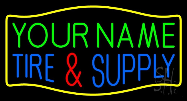 Custom Tires And Supply Neon Sign
