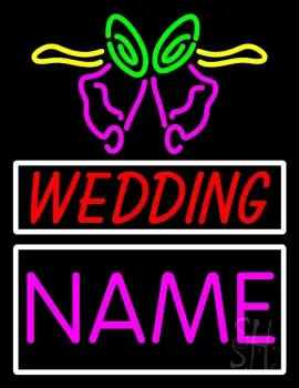 Custom Wedding Chapel Bell Logo Neon Sign