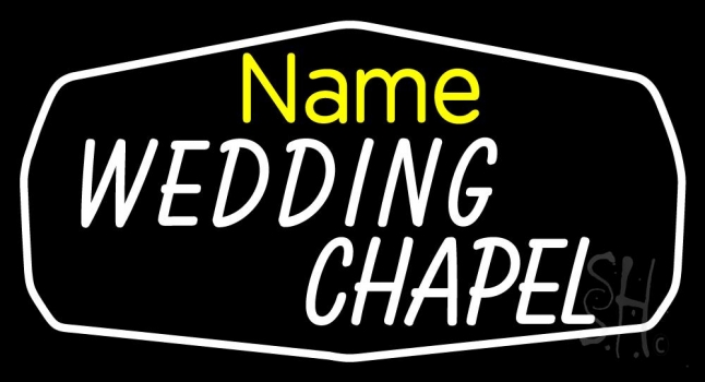 Custom Wedding Chapel Logo Neon Sign