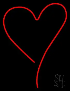 Red Heart Logo Neon Sign