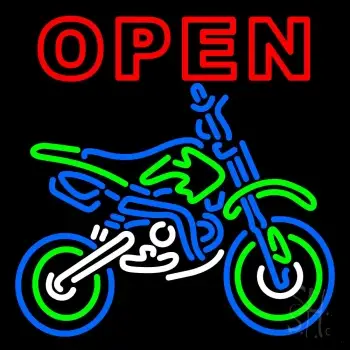 Double Stroke Open Bike Logo Neon Sign