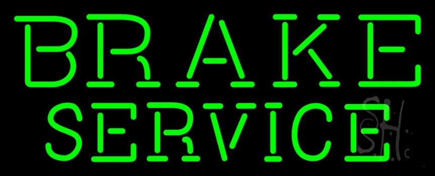 Green Brake Service Neon Sign