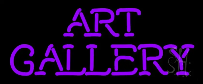 Purple Art Gallery Neon Sign