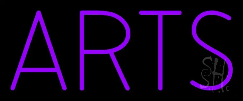 Purple Arts With 1 Neon Sign