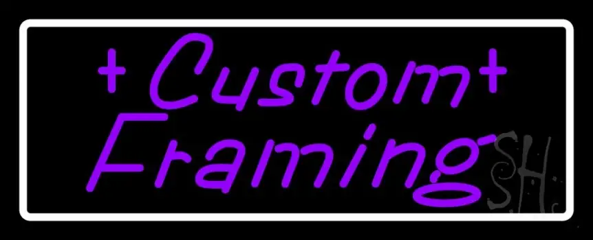 Purple Custom Framing Neon Sign