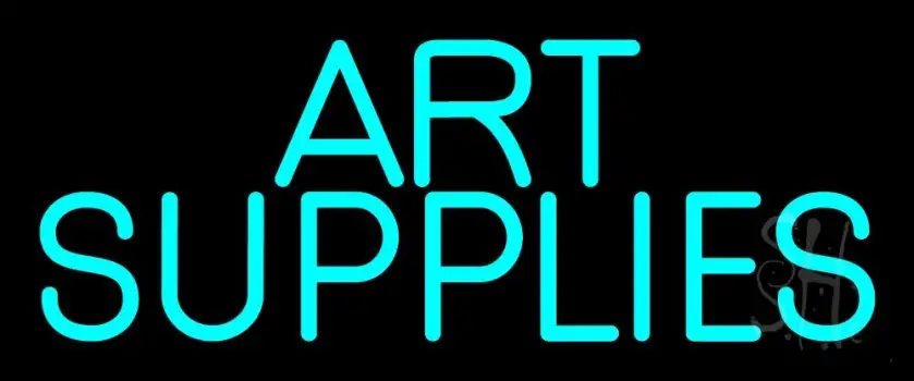 Turquoise Art Supplies 1 Neon Sign