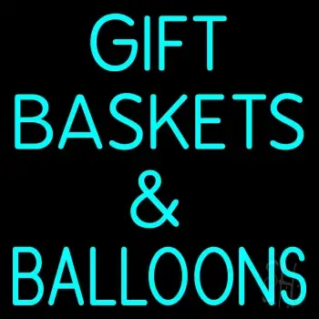 Turquoise Gift Baskets Balloons Neon Sign