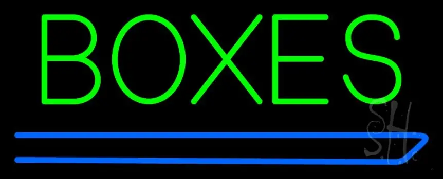 Boxes Douuble Stroke Neon Sign