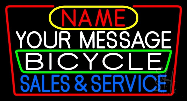 Custom Bicycle Sales Service Neon Sign