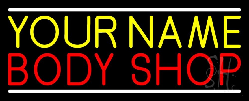 Custom Body Shop Logo 2 Neon Sign