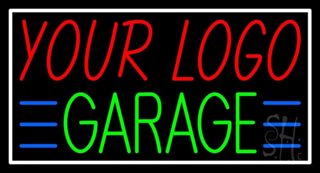 Custom Green Garage 2 Neon Sign