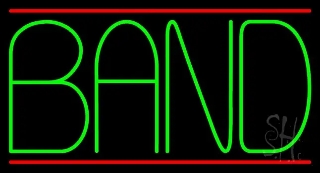 Green Band 2 Neon Sign