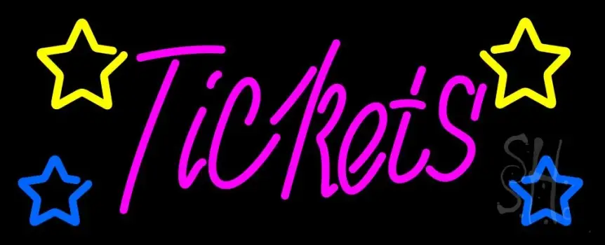 Pink Tickets Neon Sign