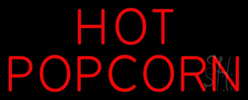 Red Hot Popcorn Neon Sign
