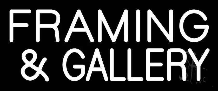 White Framing And Gallery Neon Sign