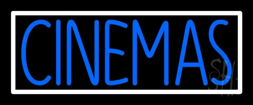 Blue Cinemas Neon Sign