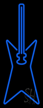 Blue Guitar 1 Neon Sign