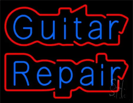 Blue Guitar Repair 2 Neon Sign