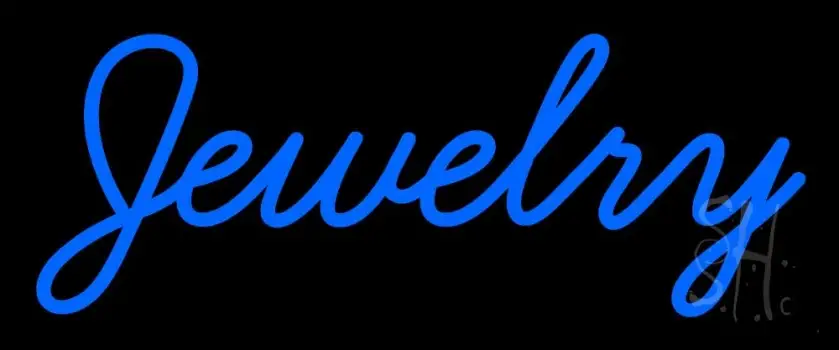 Blue Jewelry Neon Sign