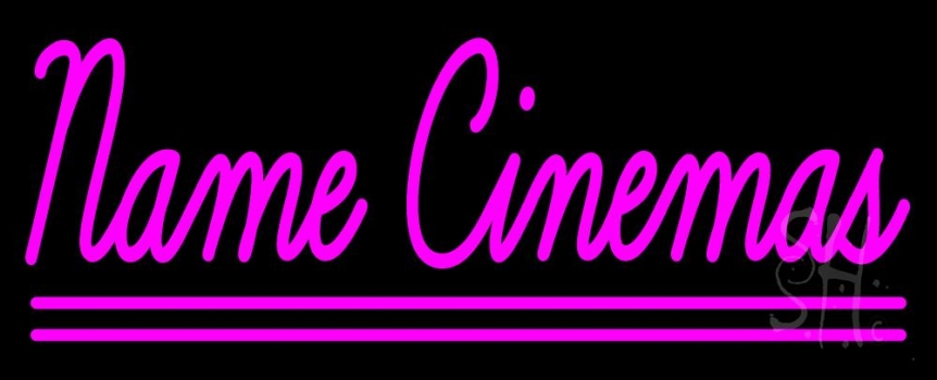 Custom Pink Cinemas Neon Sign