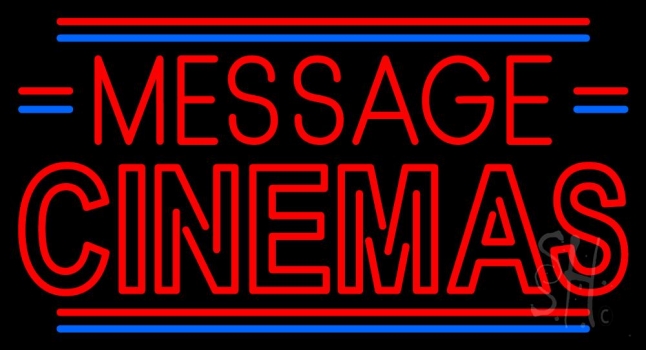 Custom Red Cinemas Block Neon Sign