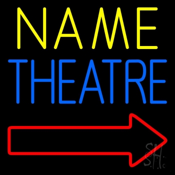 Custom Theatre With Red Arrow Neon Sign