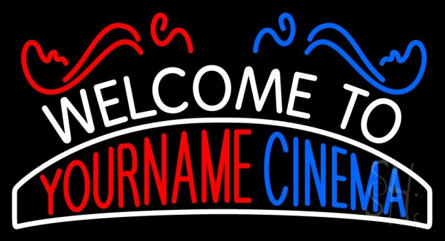 Custom Welcome To Cinema Neon Sign