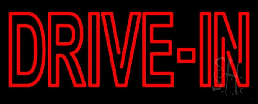 Double Stroke Drive In Neon Sign