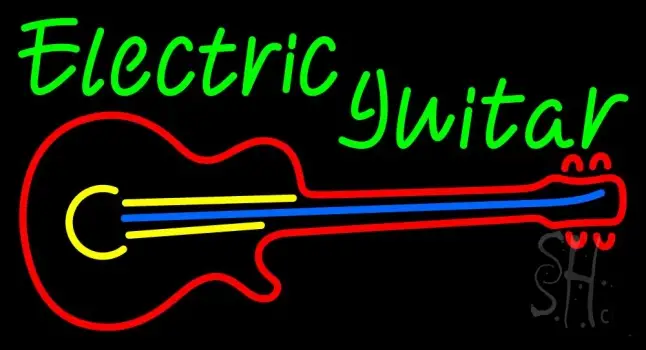 Electric Guitar 1 Neon Sign