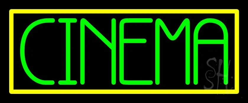 Green Cinema Block Neon Sign