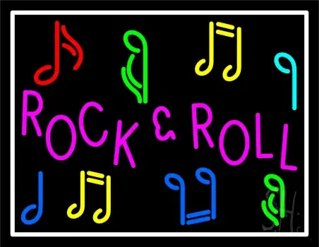 Pink Rock N Roll 1 Neon Sign