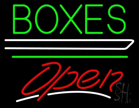 Boxes Double Stroke 3 Neon Sign